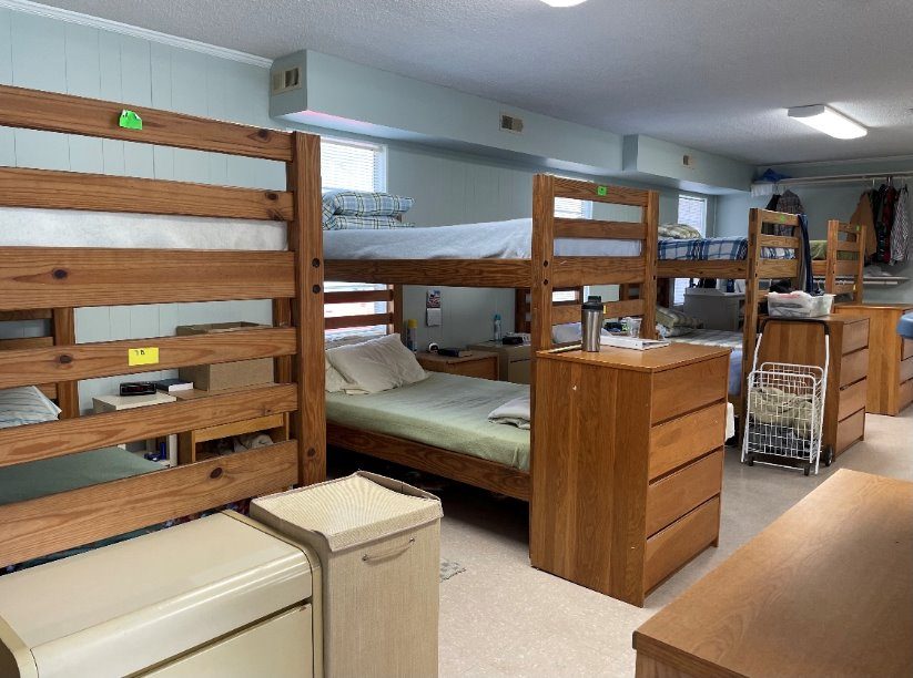 A dorm room on the Rooted campus