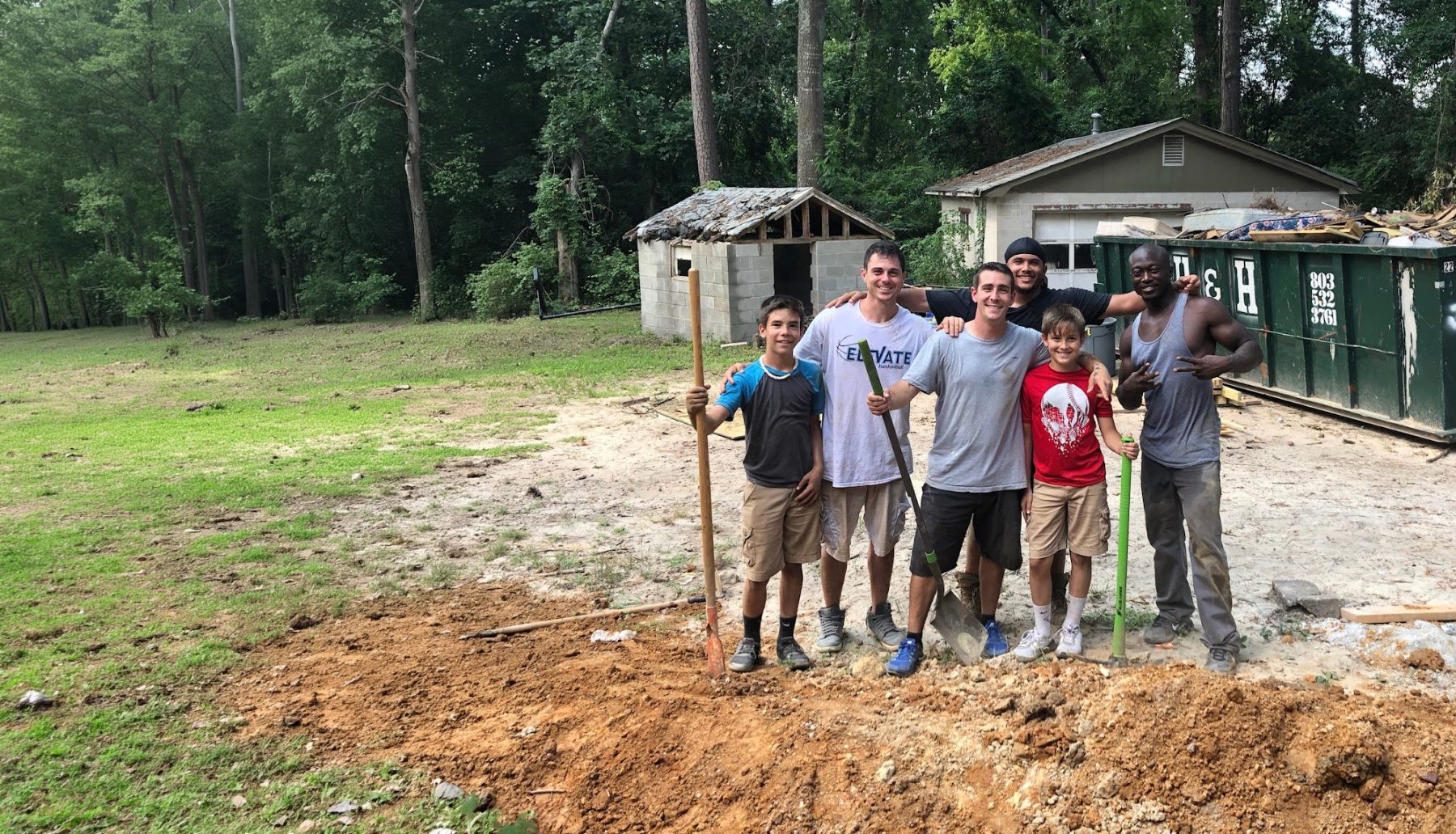 Men working on a renovation project